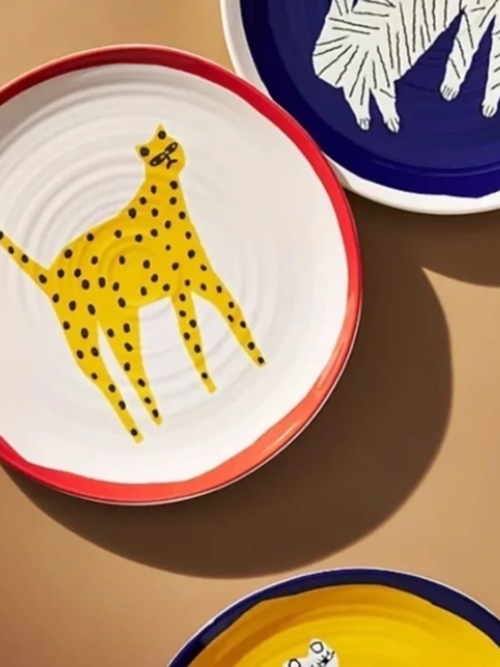 Anthropologie Marcello Velho Folksong Dessert Plate Cat - Picture 2 of 2